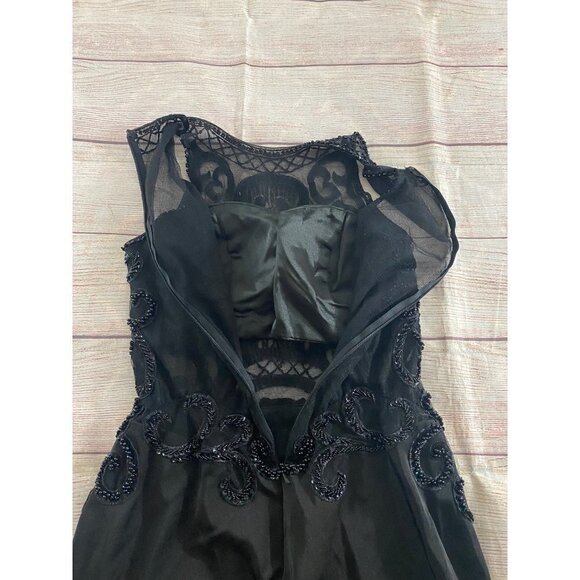 Vintage Ed Women's Young Hand Beaded Classic Black Dress - Medium - Picture 8 of 12